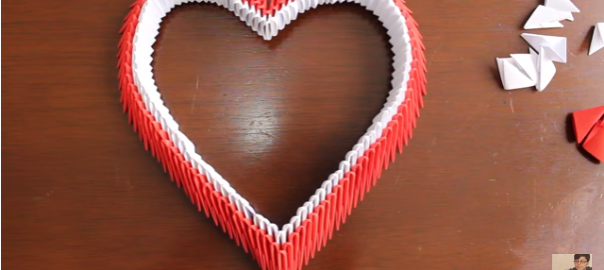Corazon origami 3d
