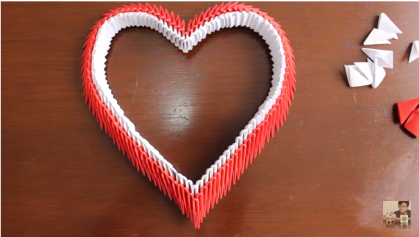 Corazon origami 3d